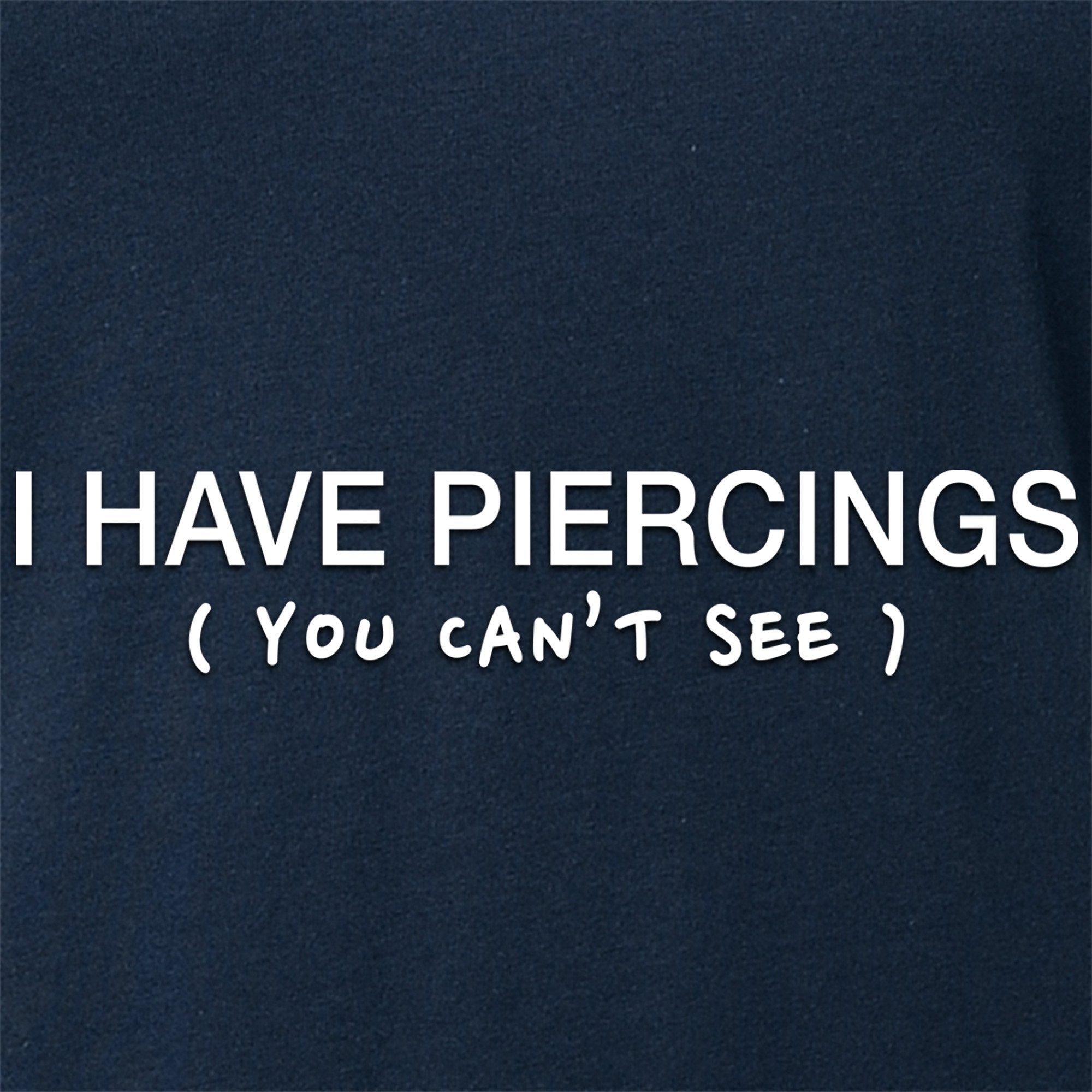 BodyCandy I Have Piercings You Can't See Black Tapered V-Neck Tee Shirt — color variant