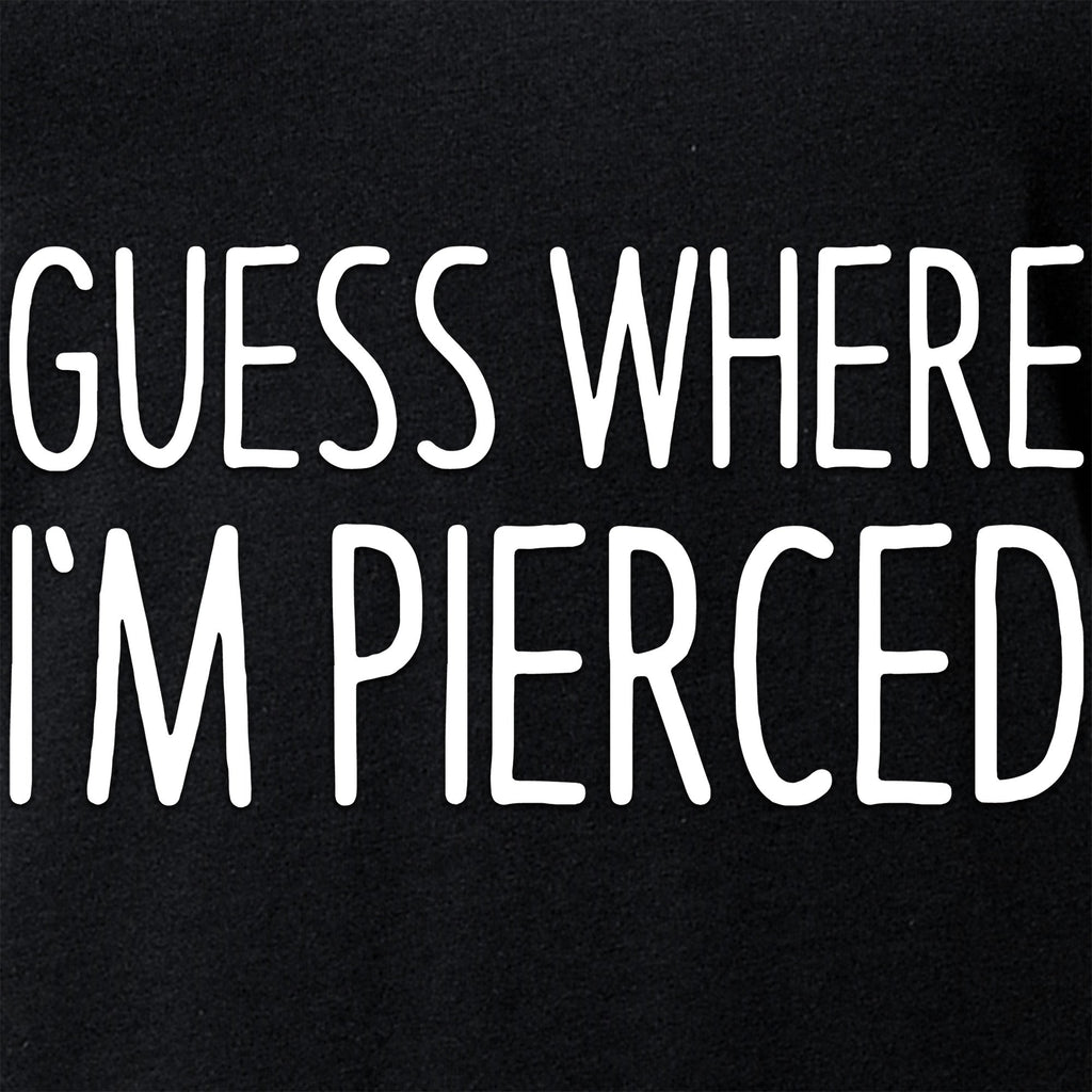 BodyCandy Guess Where I'm Pierced Black Tapered V-Neck Tee Shirt — side view