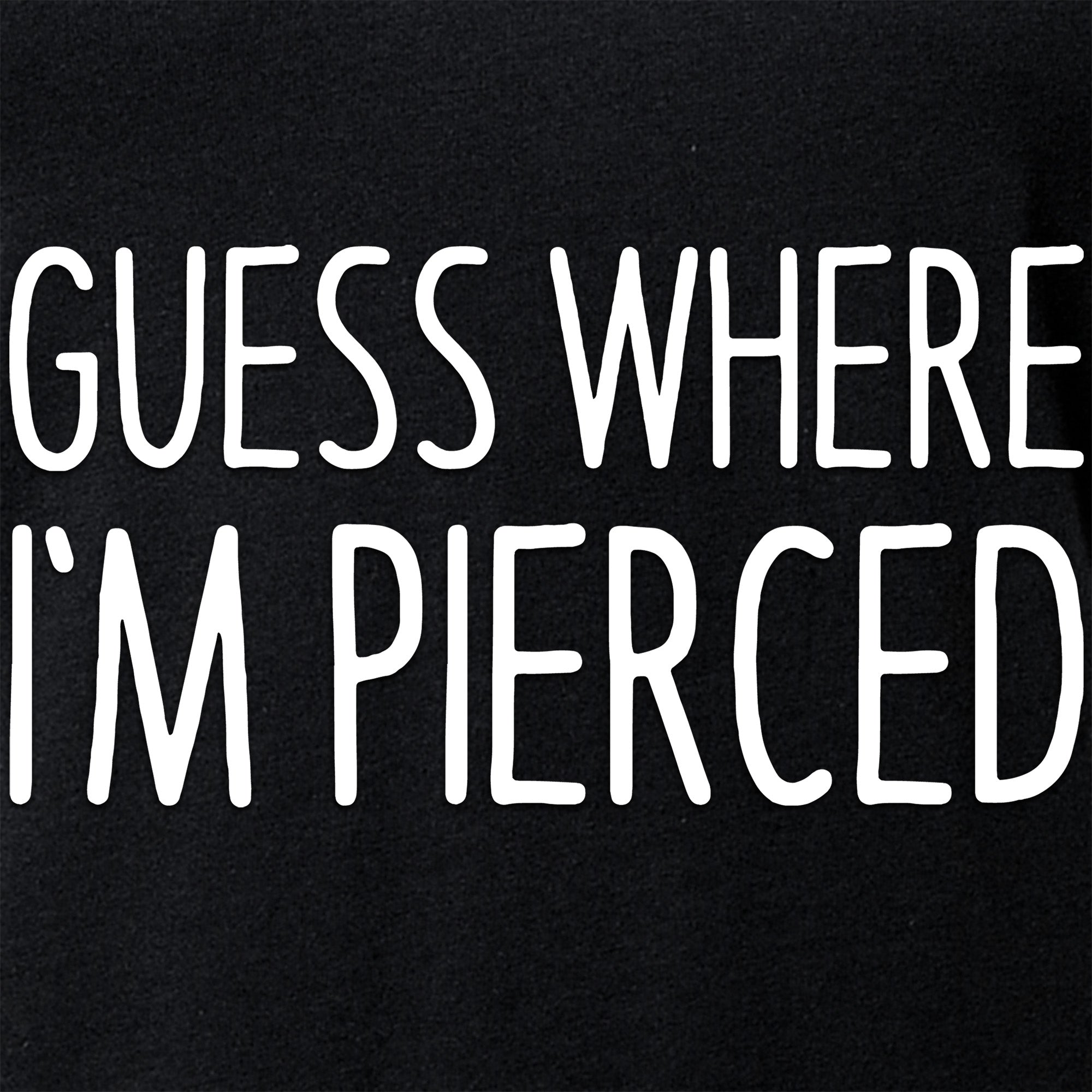 BodyCandy Guess Where I'm Pierced Black Tapered V-Neck Tee Shirt — side view