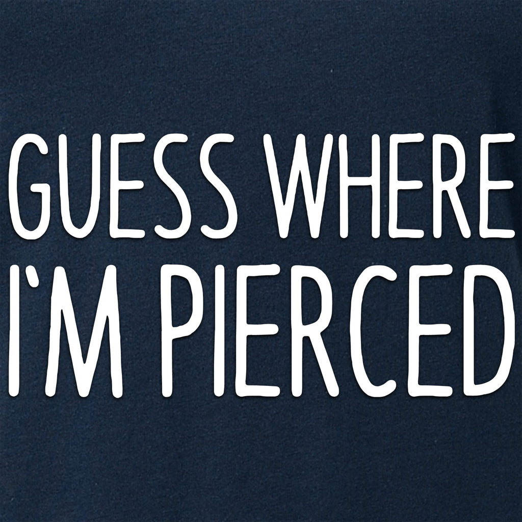 BodyCandy Guess Where I'm Pierced Navy Tapered V-Neck Tee Shirt — side view
