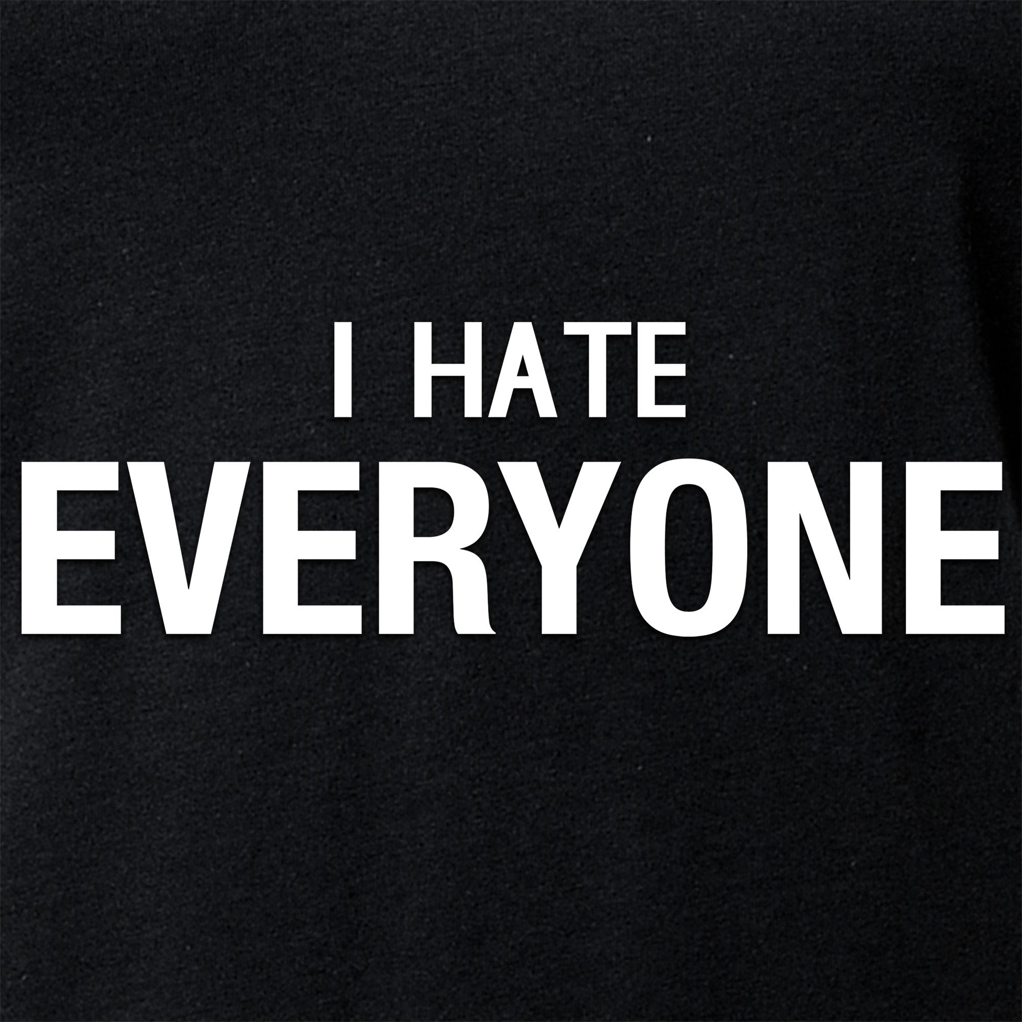 BodyCandy I hate everyone Black Tapered V-Neck Tee Shirt — side view