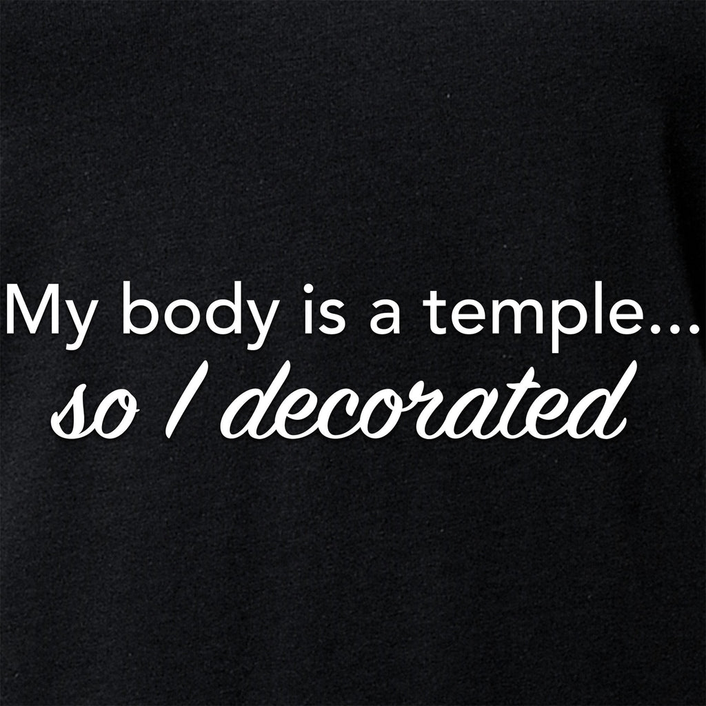 BodyCandy My Body is a Temple... So I Decorated Black Tapered V-Neck Tee Shirt — alternate view