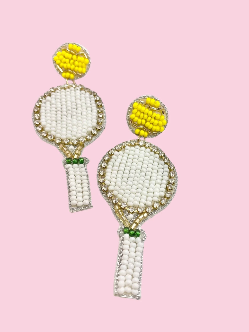 KADOU BOUTIQUE Team Cheering Beaded Earrings — back view