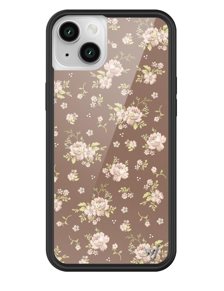Brown Floral iPhone Case