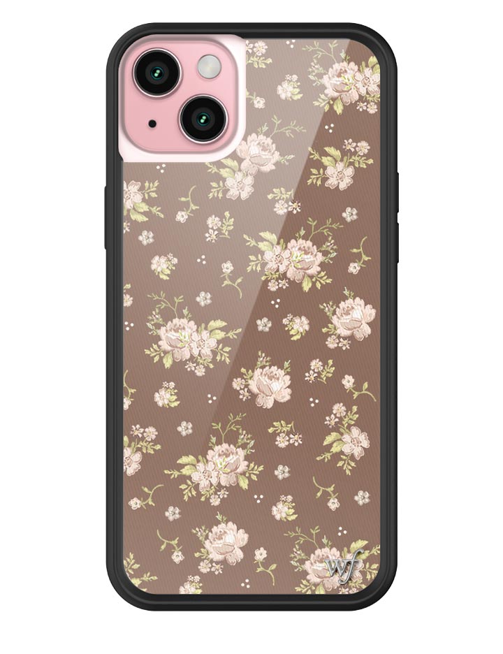 Brown Floral iPhone Case