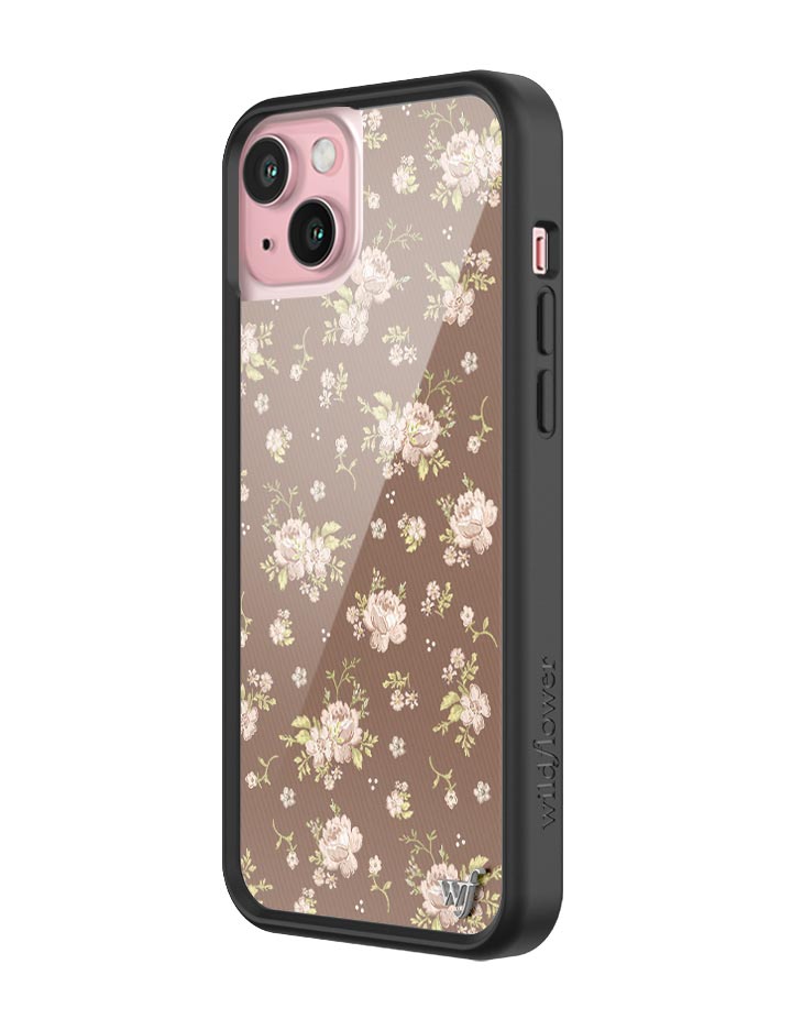 Brown Floral iPhone Case