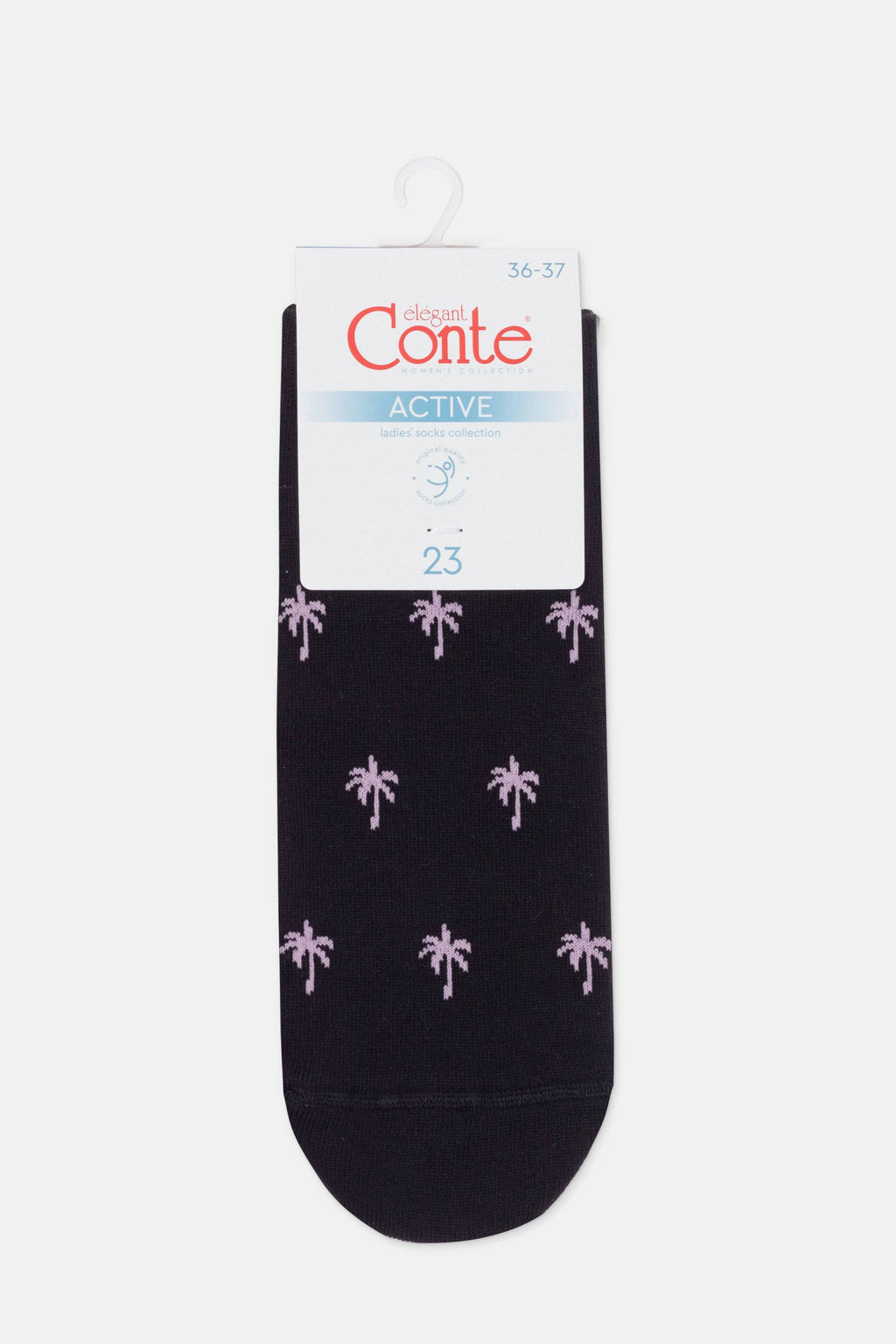 TheRanok.com Cotton Ankle Socks Conte Active - 589 Palm Trees — product on model