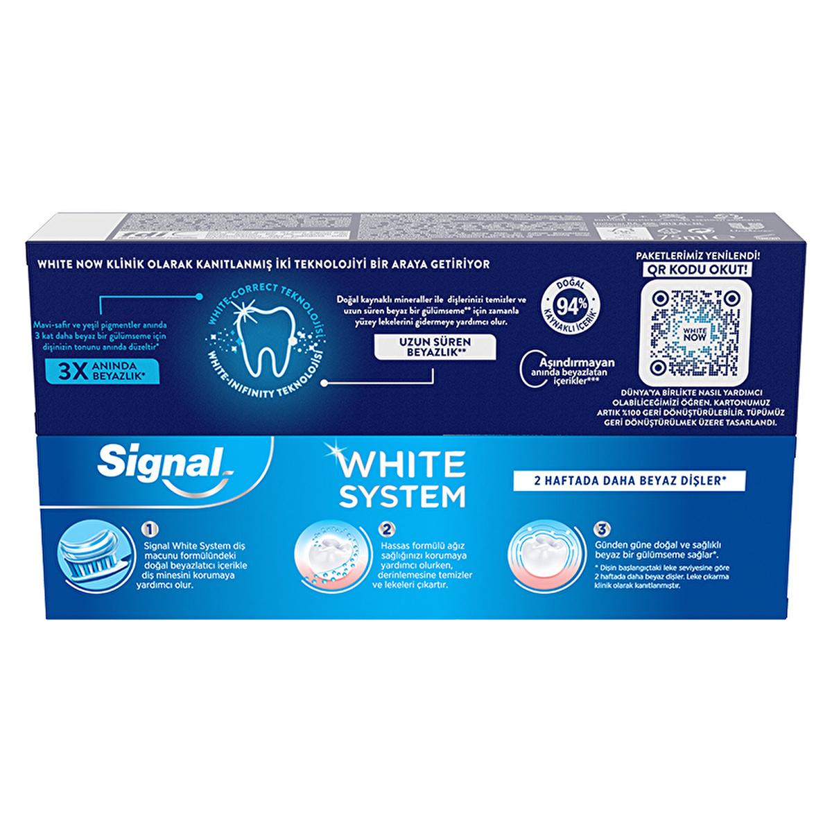 Signal White Now Teeth Whitening Toothpaste: Instant & Long-Lasting White Smile, Removes Stains, Promotes Dental Hygiene - Complete Oral Care