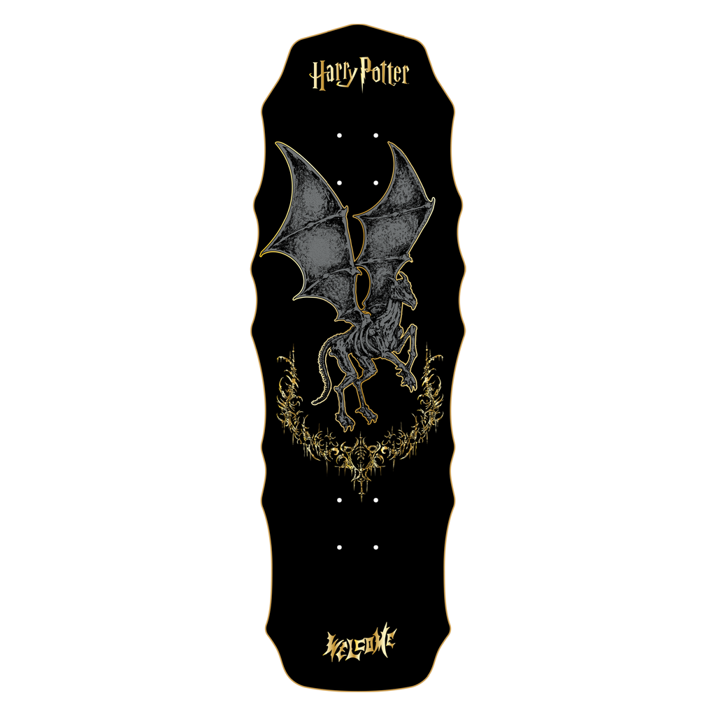 Welcome x Harry Potter Thestral on Widow Deck - 10″ Black/Gold Foil by Skates USA