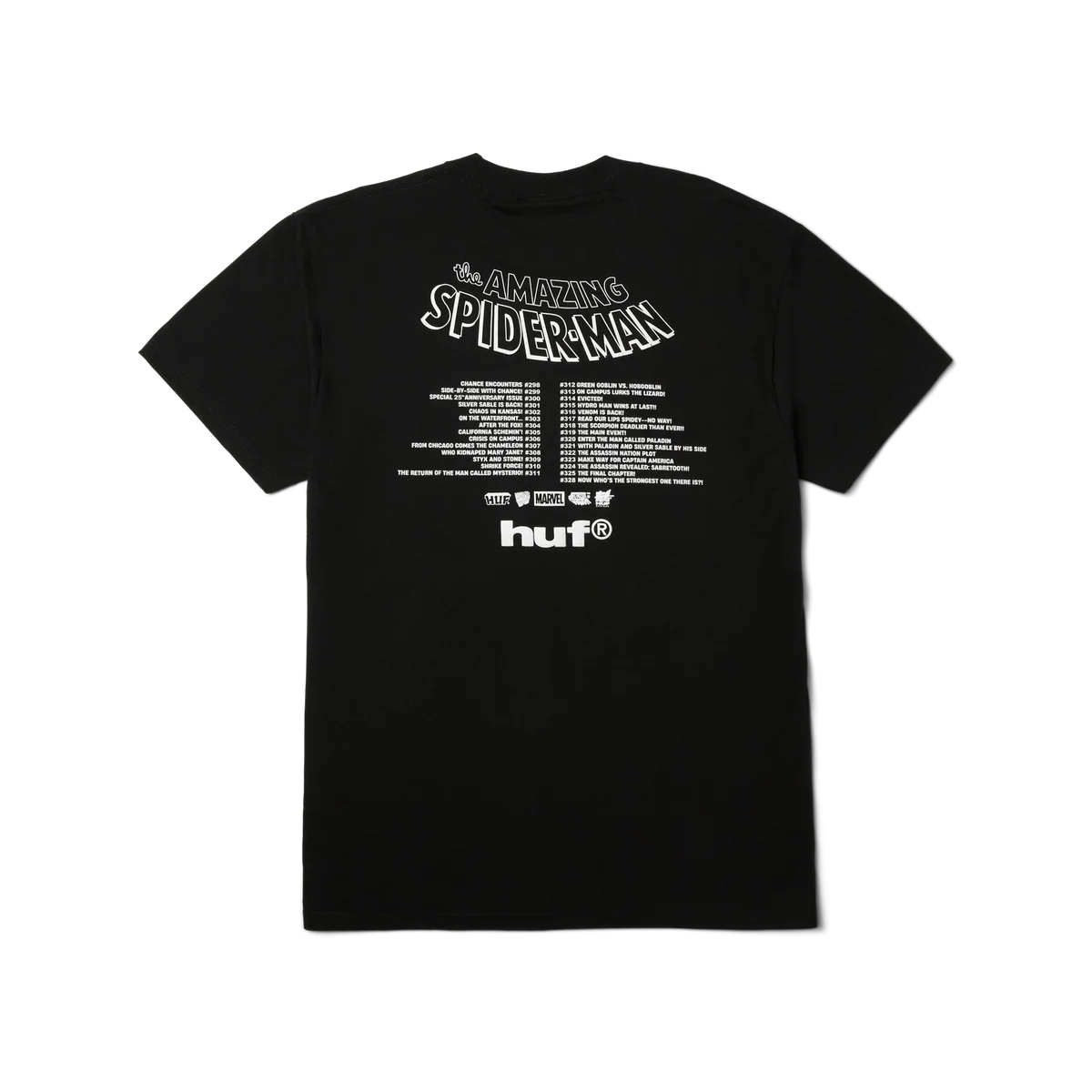 HUF x Marvel Spider-Man Three Hundred T-Shirt - Black