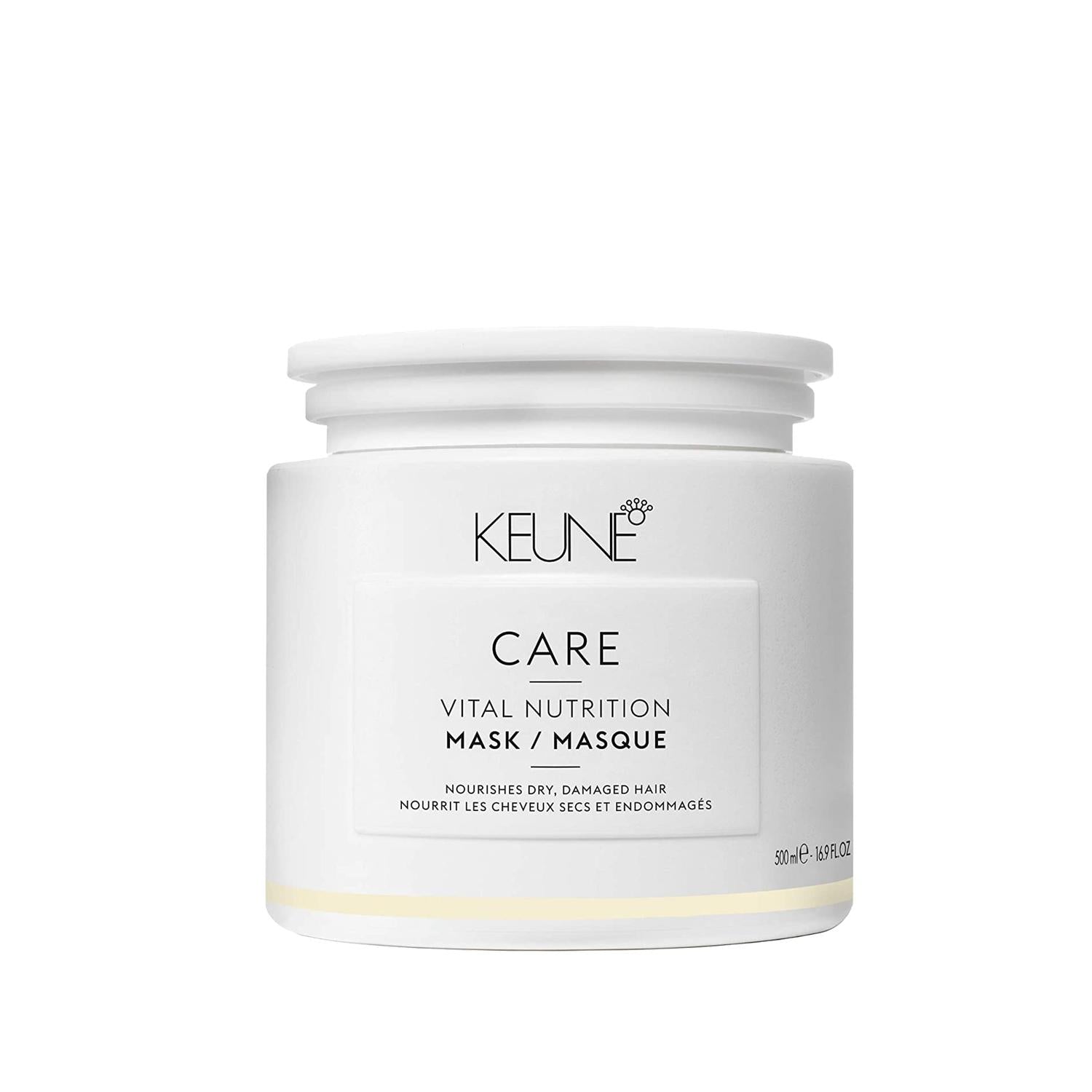 Keune Vital Nutrition Hair Mask 500ml - Nourishing Deep Conditioning Treatment for Dry Damaged Hair