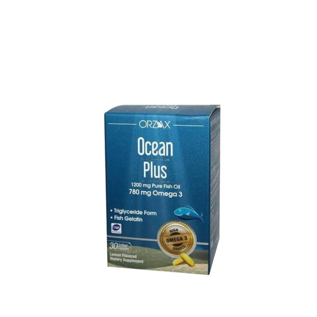 Ocean Plus Omega-3 Supplement - 1200 mg Purified Fish Oil Capsules