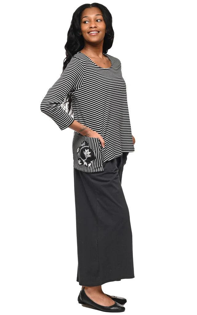 Tulip Striped Flowy Top