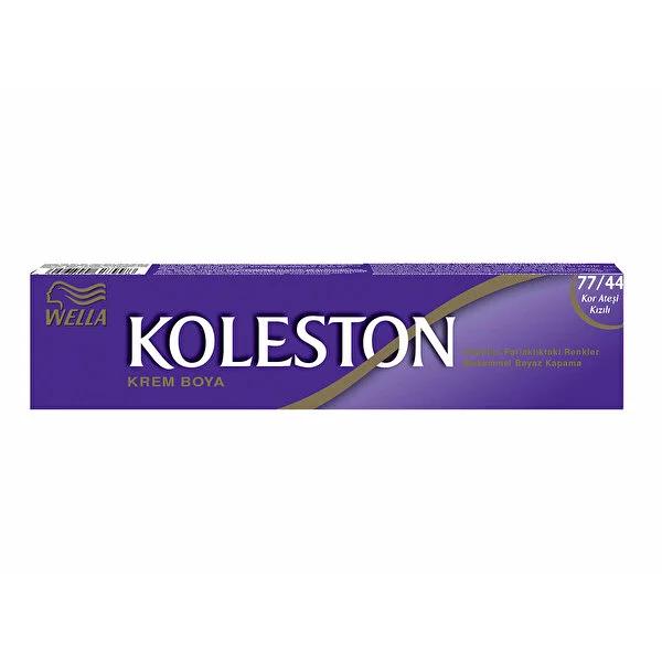 Koleston Intense Fire Red 77/44 Hair Dye: Long-Lasting, Gray Coverage, Vibrant Red Hair Color for At-Home Use