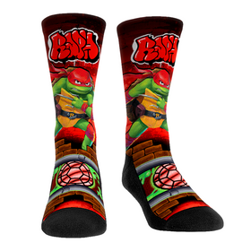 Rock 'Em Socks TMNT : Mutant Mayhem - Raphael - Turtle Power