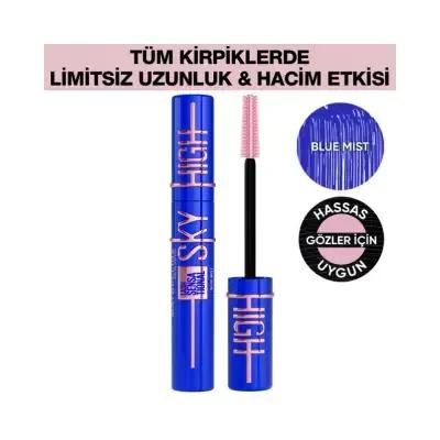Maybelline Lash Sensational Sky High Mascara - Blue, Lengthening & Volumizing Formula for Fuller Lashes