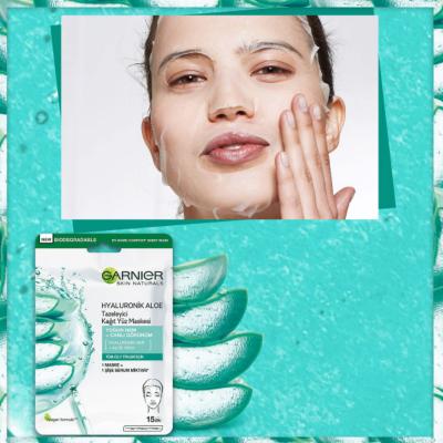 Garnier Hyaluronic Aloe Vera Hydrating Face Mask - Refreshing & Revitalizing Sheet Mask for Dry Skin, Intense Moisture & Soothing Comfort