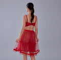 Red Voile Short Petticoat Skirt with Elastic Band - Perfect for Parties – Bridal Port