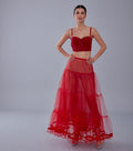 Red Voile Petticoat Skirt with Elastic Band - Perfect for Parties – Bridal Port