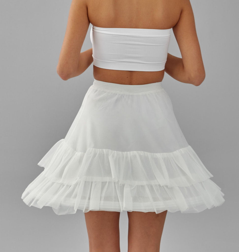 Short Hoop Skirt, Wedding Dress Underskirt, White Petticoat – Bridal Port, view 2