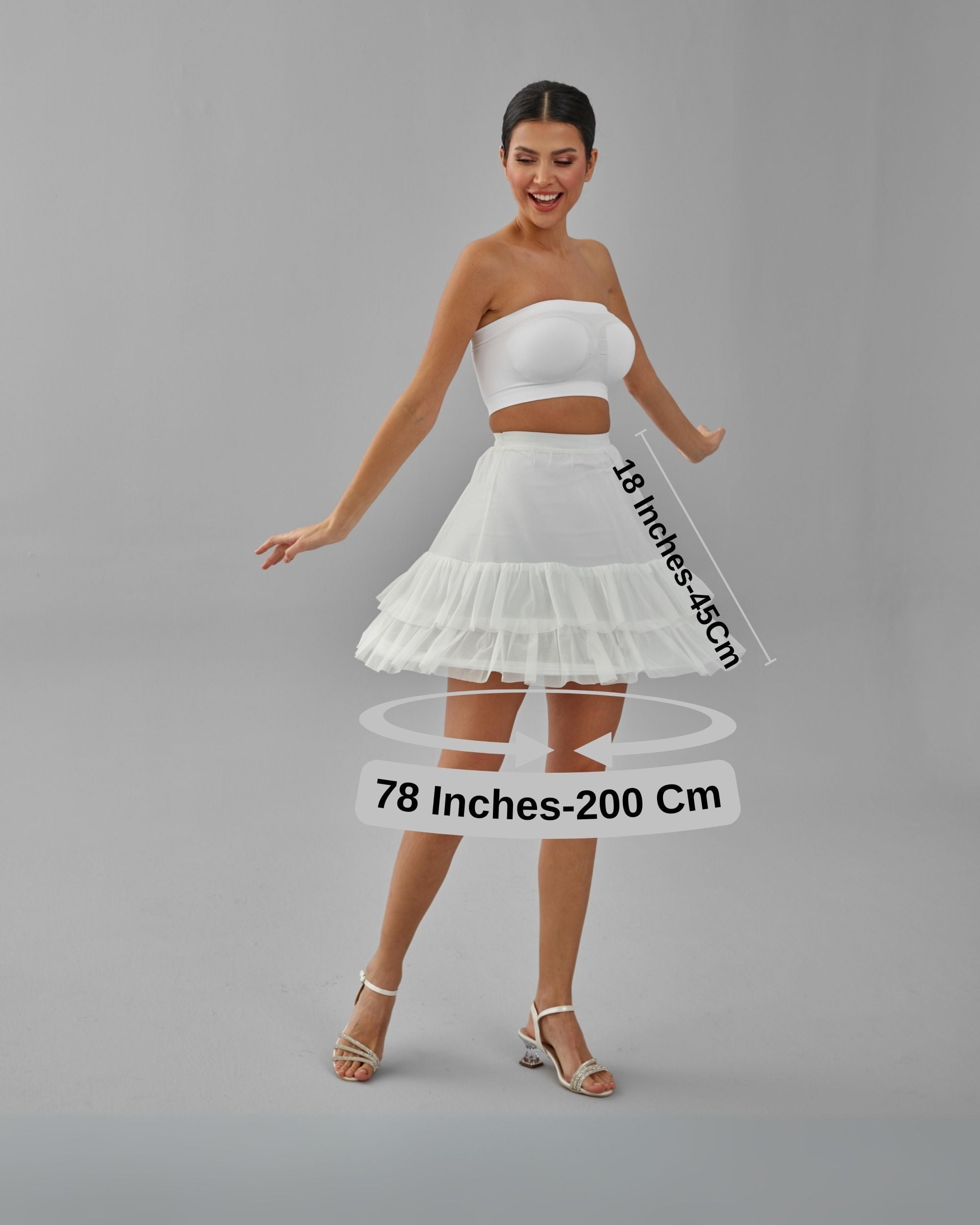 Short Hoop Skirt, Wedding Dress Underskirt, White Petticoat – Bridal Port