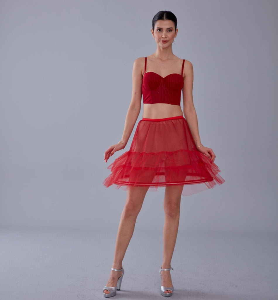 Red Short Hoop Skirt Underskirt ( Petticoat Skirt ) – Bridal Port, view 5
