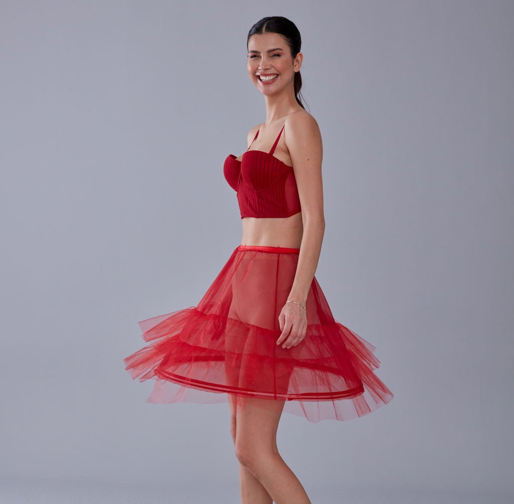 Red Short Hoop Skirt Underskirt ( Petticoat Skirt ) – Bridal Port, view 7