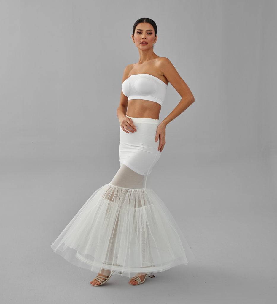 Mermaid Petticoat Skirt, Wedding Dress Underskirt, White Petticoat – Bridal Port, view 4