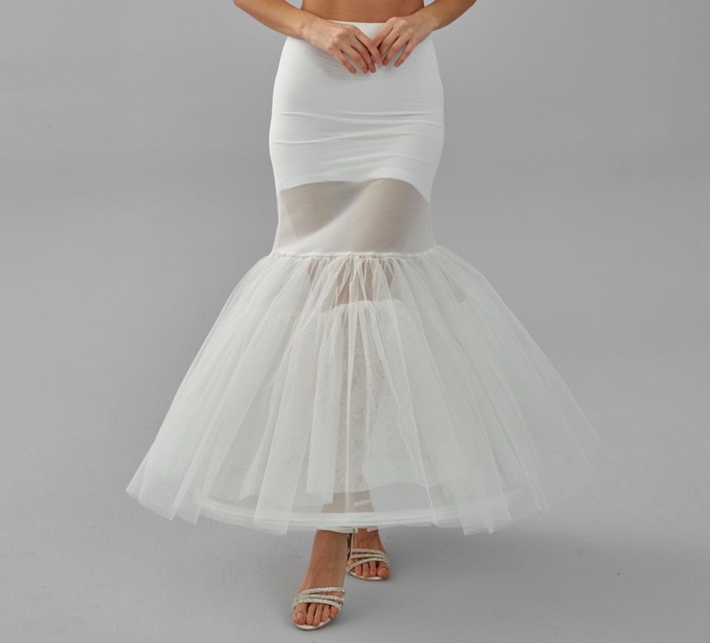 Mermaid Petticoat Skirt, Wedding Dress Underskirt, White Petticoat – Bridal Port, view 5