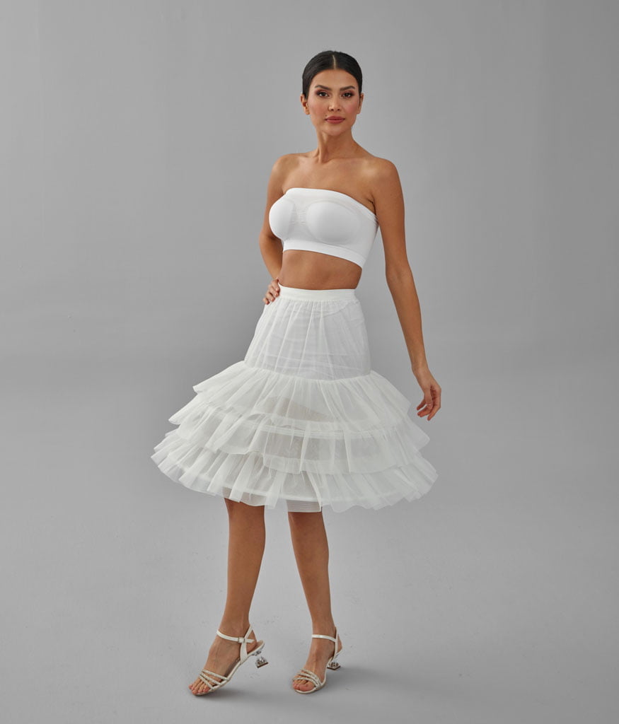 Hoop Skirt, Wedding Dress Underskirt, Black and White Petticoat Skirt – Bridal Port, view 3