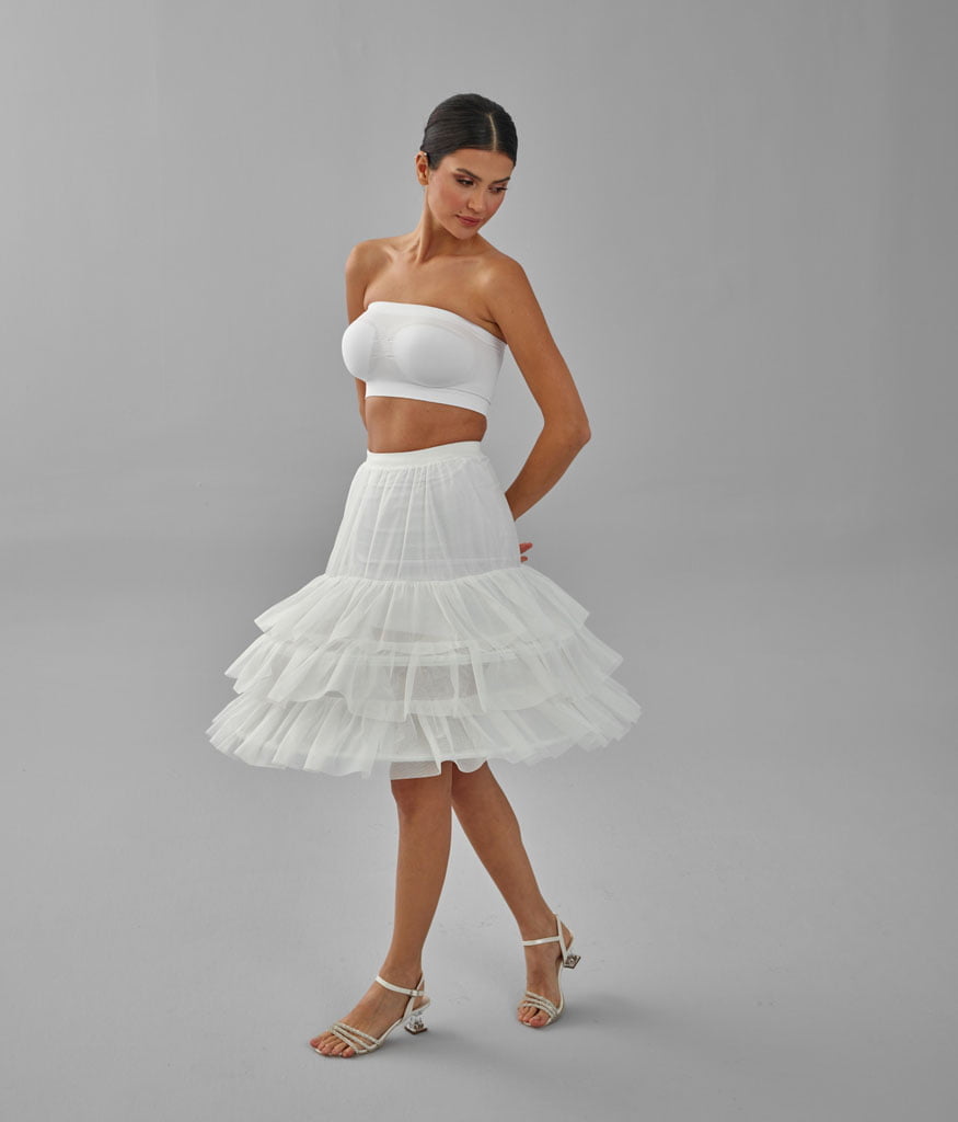 Hoop Skirt, Wedding Dress Underskirt, Black and White Petticoat Skirt – Bridal Port, view 2