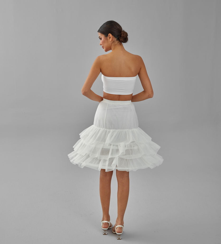 Hoop Skirt, Wedding Dress Underskirt, Black and White Petticoat Skirt – Bridal Port, view 4