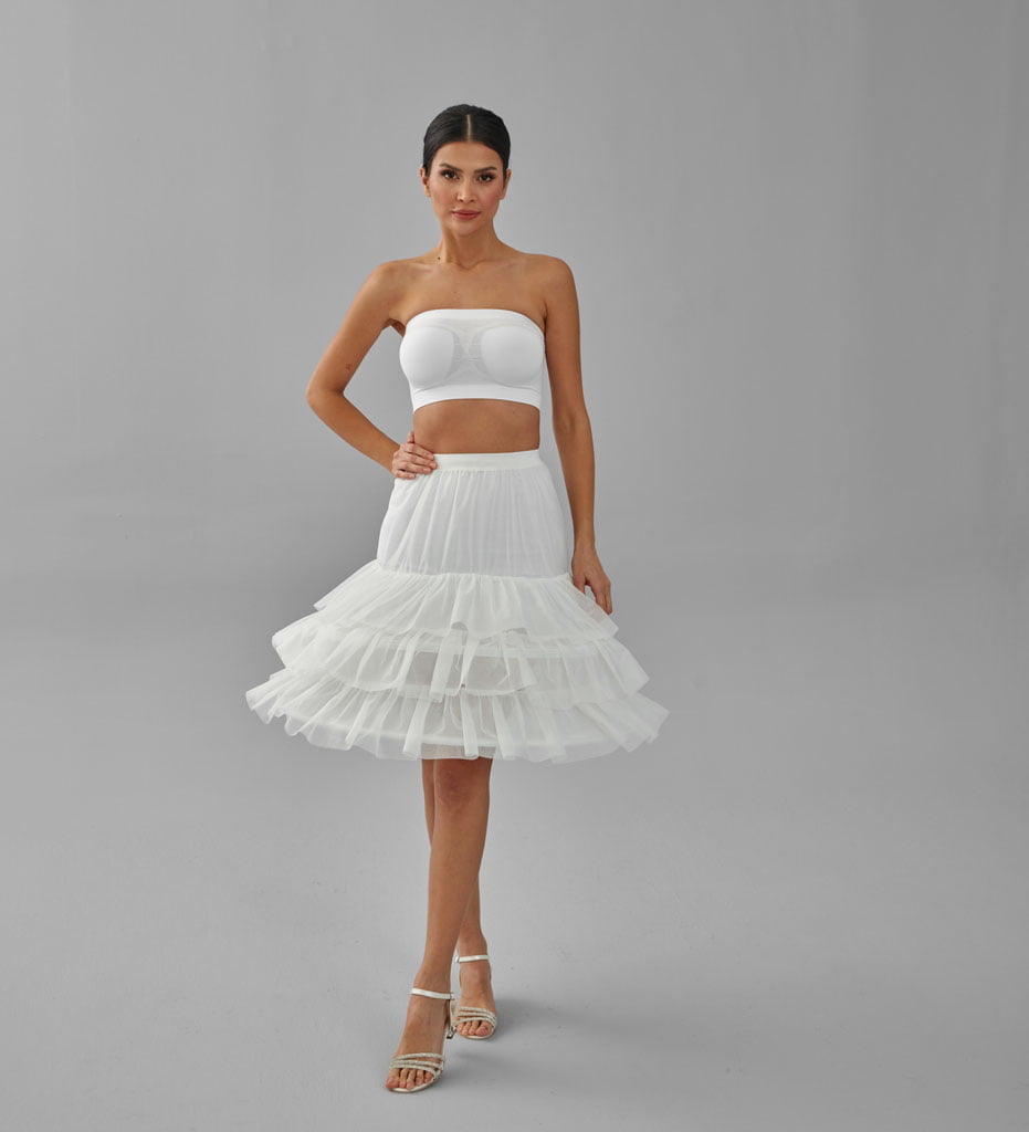 Hoop Skirt, Wedding Dress Underskirt, Black and White Petticoat Skirt – Bridal Port, view 5