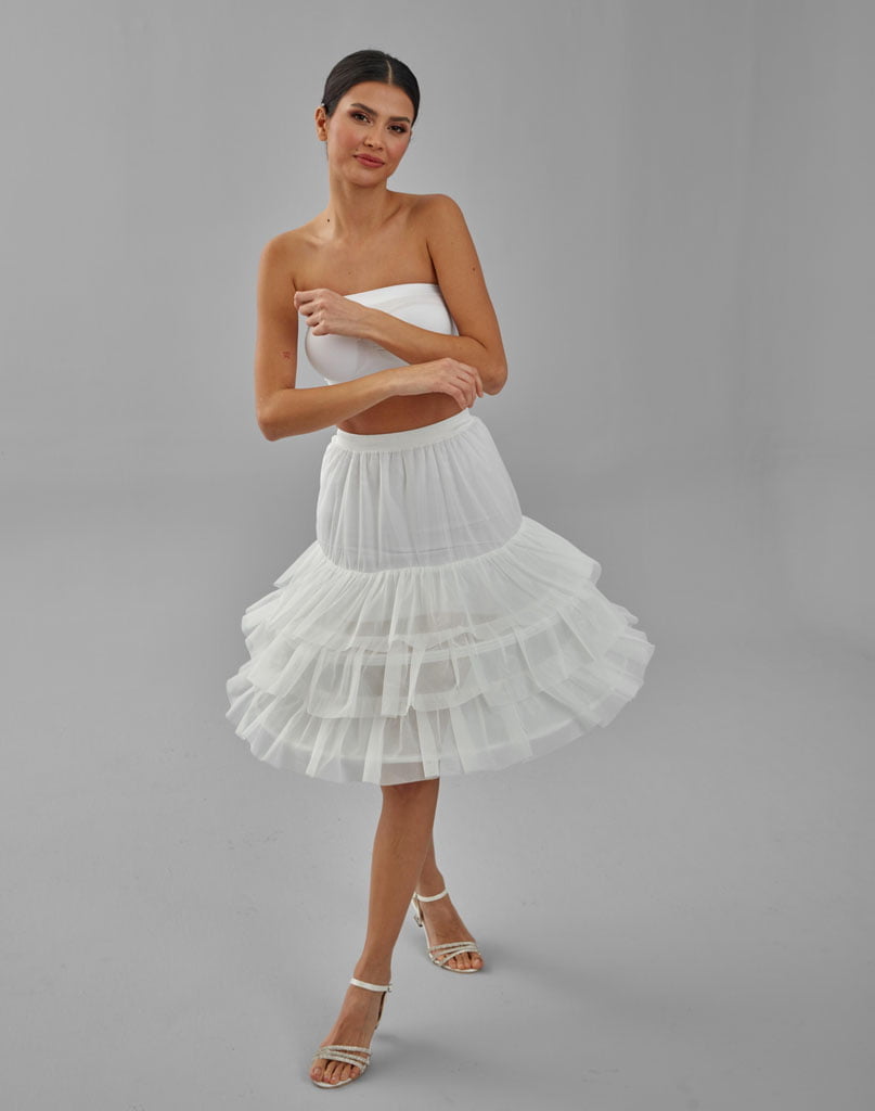 Hoop Skirt, Wedding Dress Underskirt, Black and White Petticoat Skirt – Bridal Port, view 6