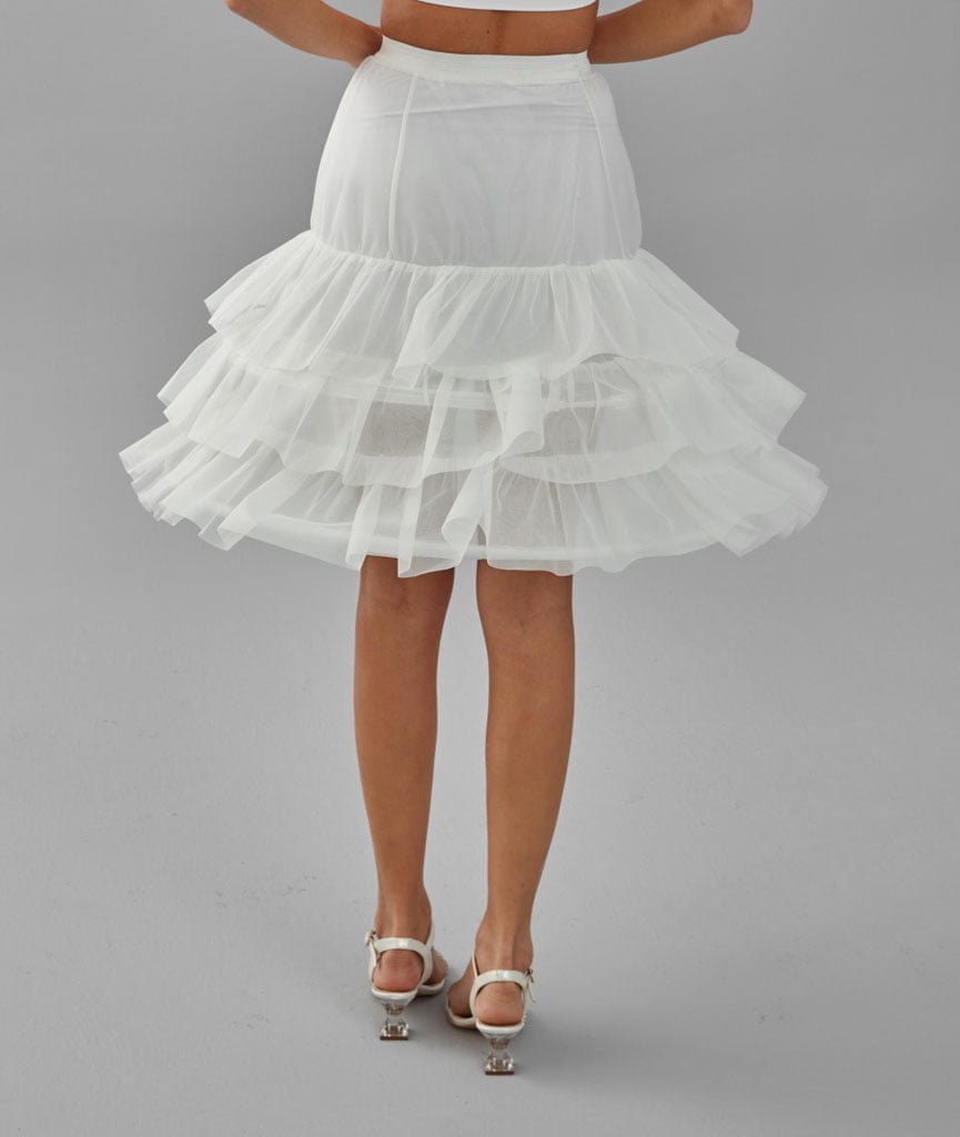 Hoop Skirt, Wedding Dress Underskirt, Black and White Petticoat Skirt – Bridal Port, view 9