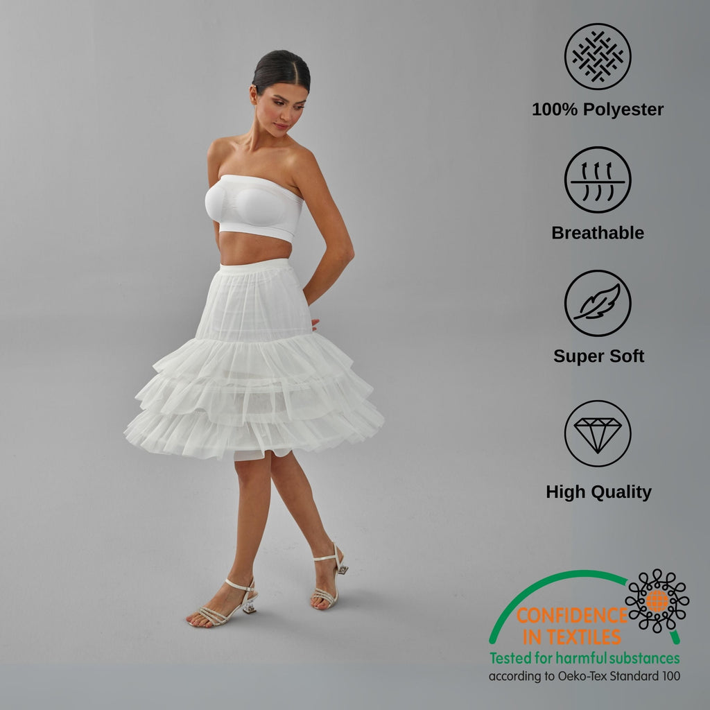 Hoop Skirt, Wedding Dress Underskirt, Black and White Petticoat Skirt – Bridal Port, view 13