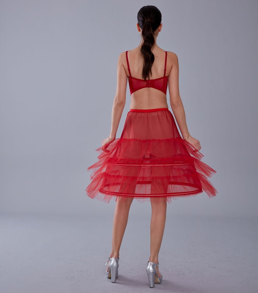 Red Petticoat Skirt , Hoop Skirt – Bridal Port, view 3
