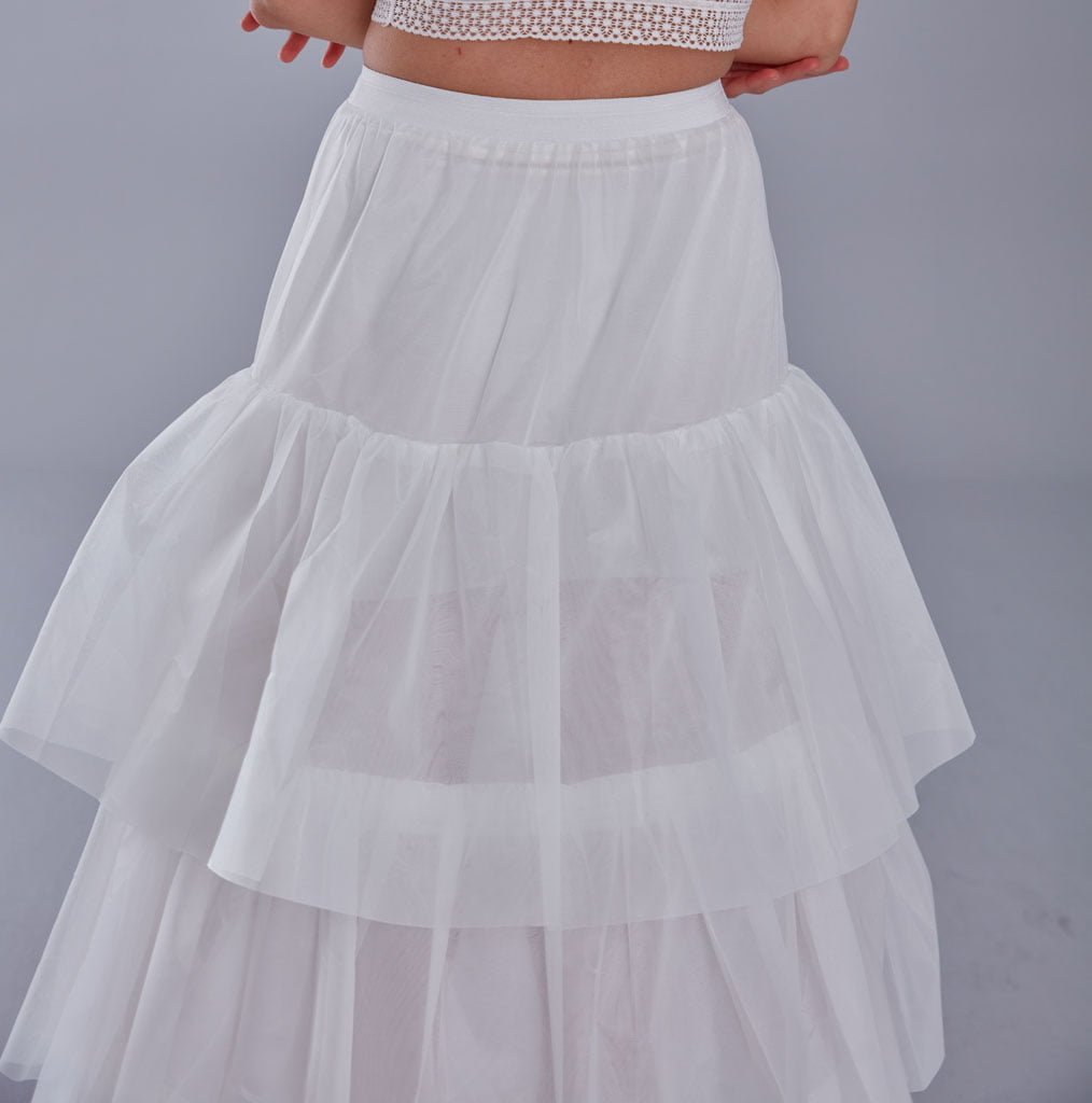 Mermaid Bridal Gown Underskirt, White Petticoat Skirt – Bridal Port, view 4