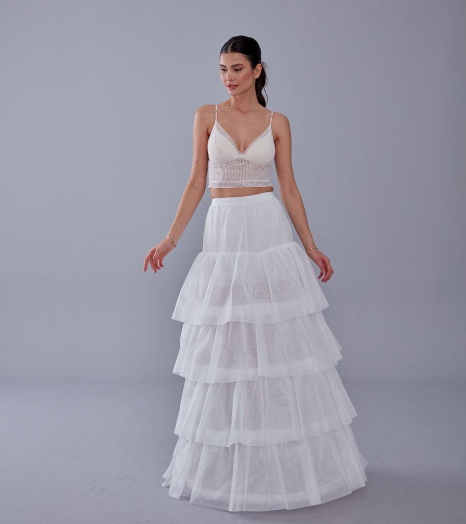 Mermaid Bridal Gown Underskirt, White Petticoat Skirt – Bridal Port