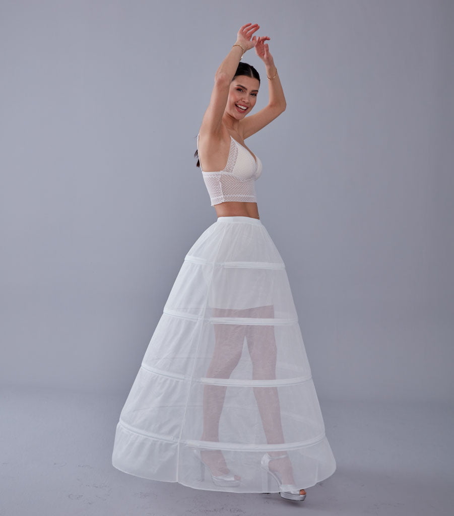 White Petticoat Skirt for Wedding Gown - Tulle Underskirt - Enhance Your Dress Silhouette – Bridal Port, view 7