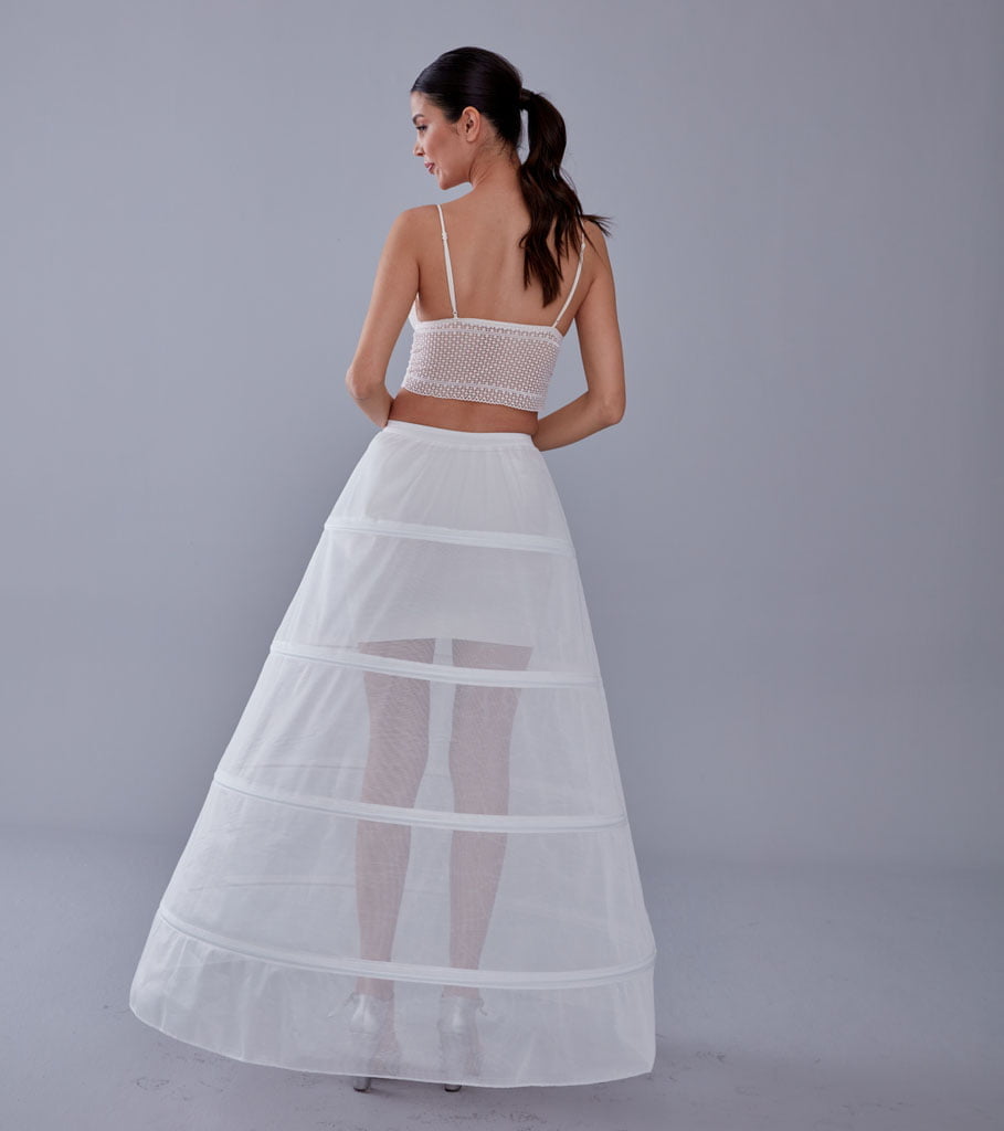 White Petticoat Skirt for Wedding Gown - Tulle Underskirt - Enhance Your Dress Silhouette – Bridal Port, view 10