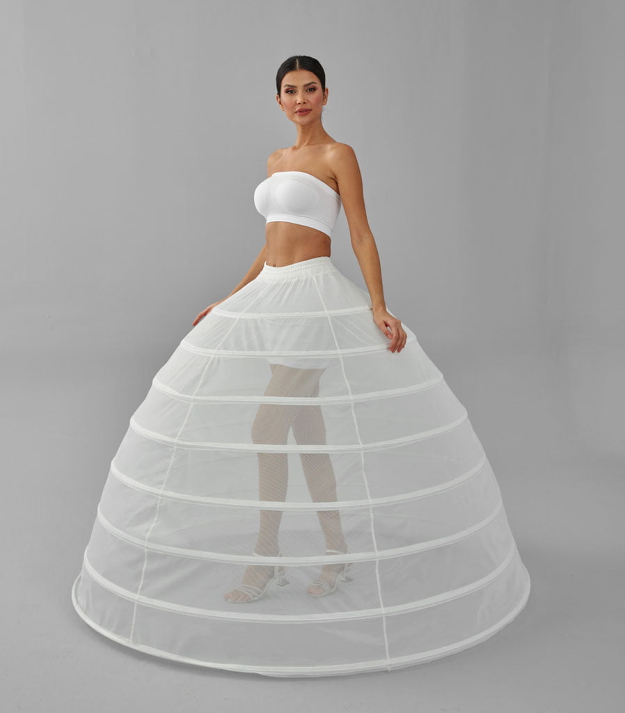 Hoop Skirt ,Wedding Dress Underskirt, White Petticoat Skirt – Bridal Port, view 4