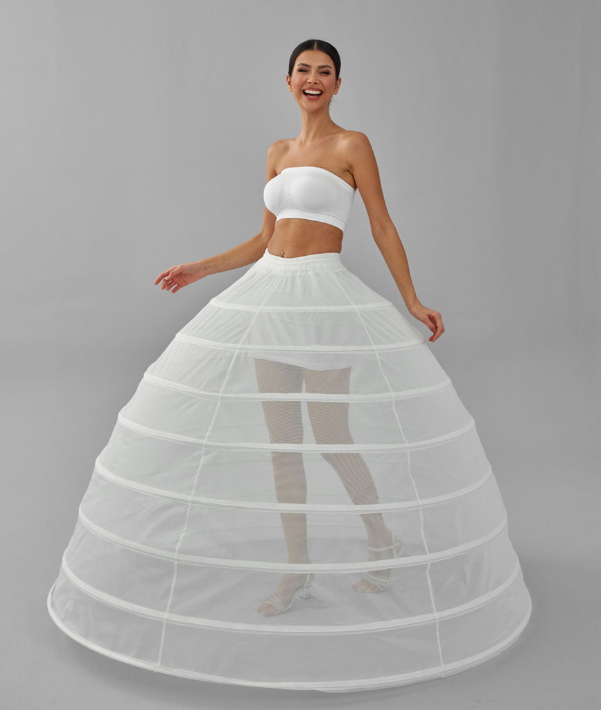 Hoop Skirt ,Wedding Dress Underskirt, White Petticoat Skirt – Bridal Port, view 5