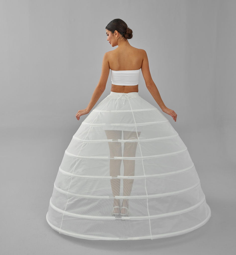 Hoop Skirt ,Wedding Dress Underskirt, White Petticoat Skirt – Bridal Port, view 7