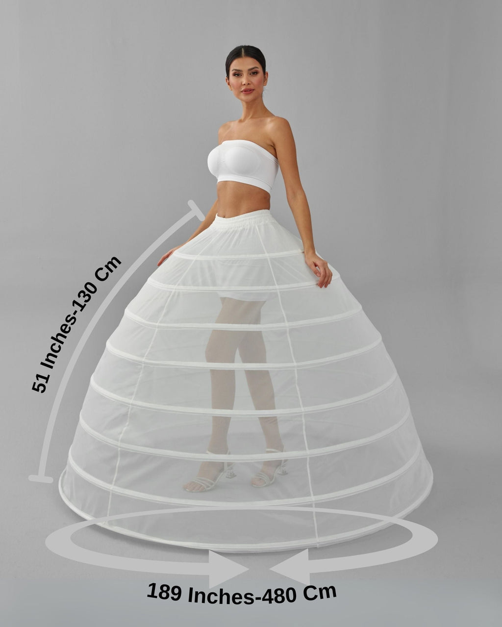 Hoop Skirt ,Wedding Dress Underskirt, White Petticoat Skirt – Bridal Port