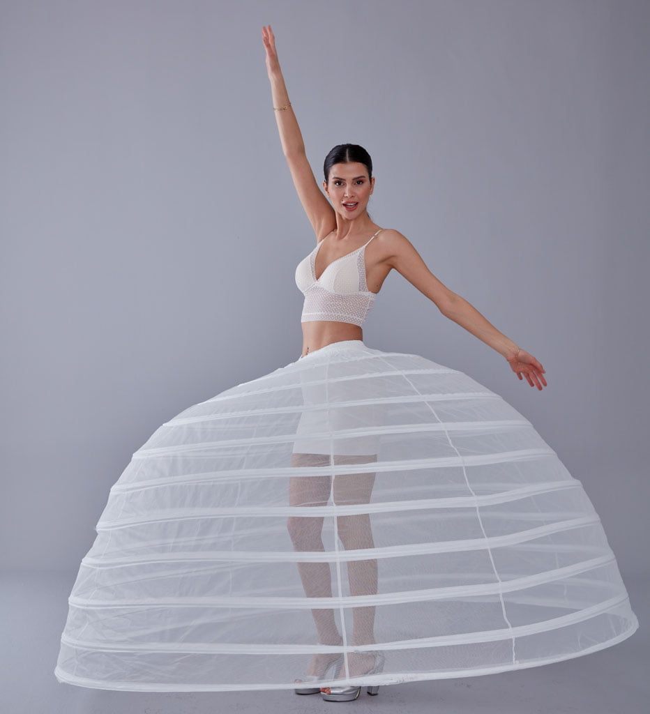 White Petticoat for Costumes and Bridal Gowns, Crinoline – Bridal Port, view 5
