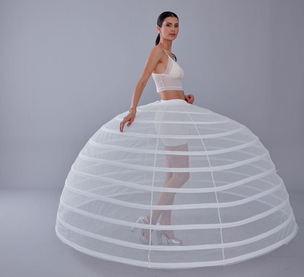 White Petticoat for Costumes and Bridal Gowns, Crinoline – Bridal Port, view 2