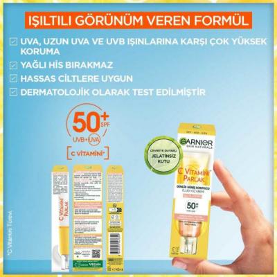 Garnier Vitamin C Sunscreen Glow Cream - SPF50+ | 40 ml