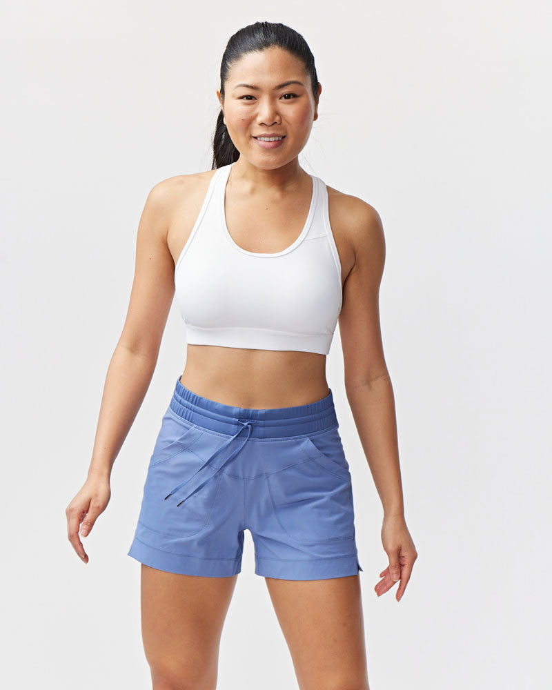 Goal Five Triple V Womens Athletic Shorts — back view