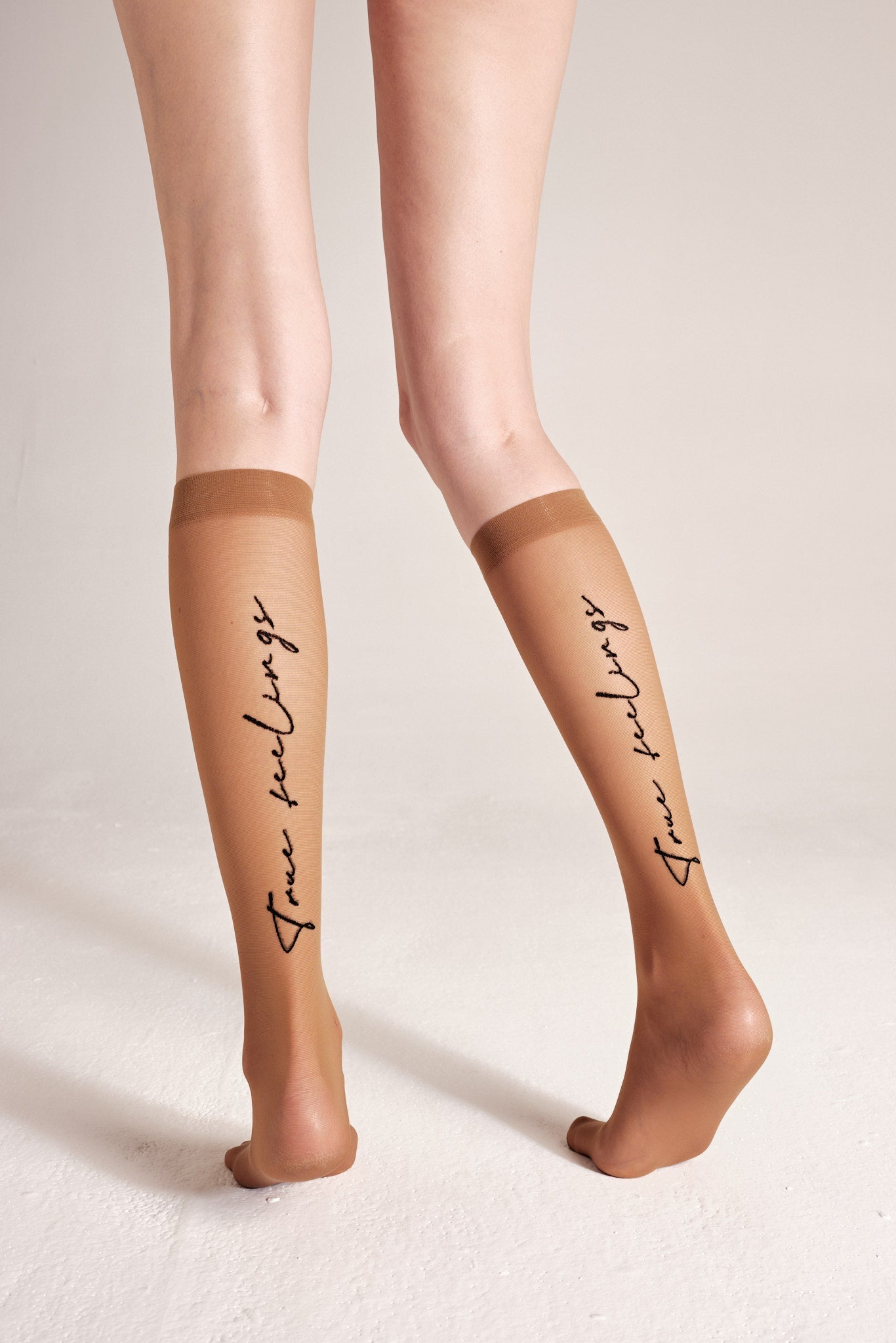 TheRanok.com Fantasy Knee Highs Conte True Love - Elastic Band and Printed Design — detail close-up
